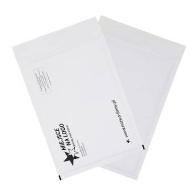 Koperty bąbelkowe białe offset – z nadrukiem